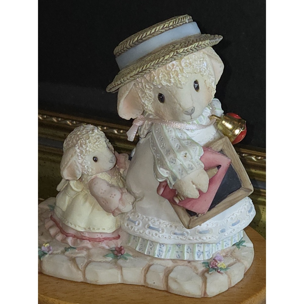 Vintage 1995 Enesco Mary Had a Little Lamb Music Box Mary Rhyner-Nadig